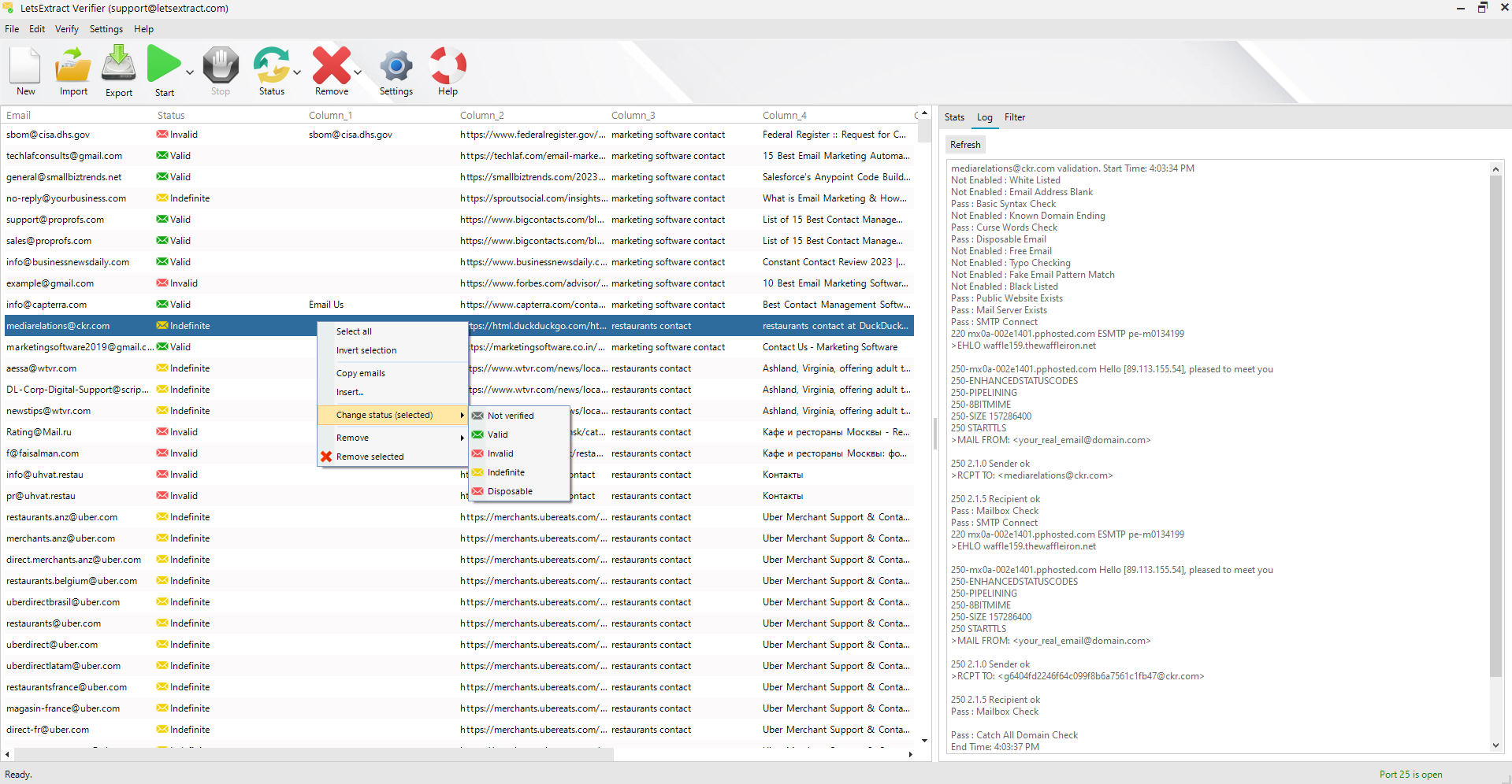 Weryfikator e-maili | Zweryfikuj swoje listy mailingowe z LetsExtract